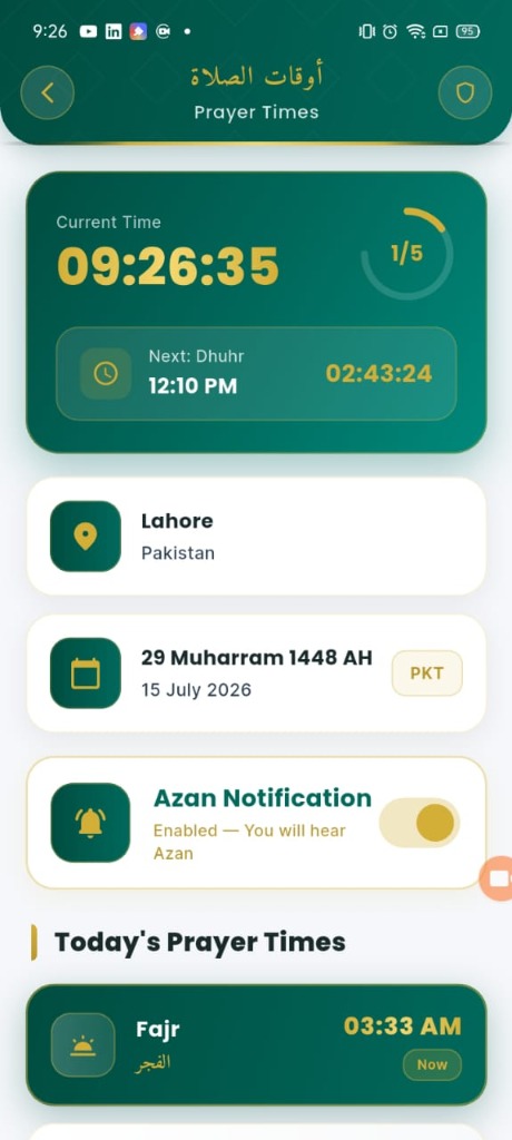 Accurate Prayer Times